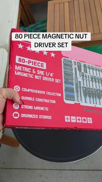 Restocked and on sale today with free shipping! 80 Piece Magnetic Nut Driver Set with Metric and Standard sizes! @Horusdy #tool #nutdriver #toolsofthetrade #magneticnutdriverset  #tiktokshopcreatorpicks 