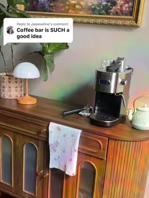 Replying to @Jaqwualine I couldn’t agree more! #coffeebar #sideboard #antiquefurniture 