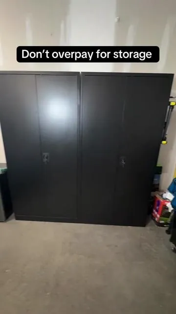 These metal storage cabinets are such an insane value. On sale now!