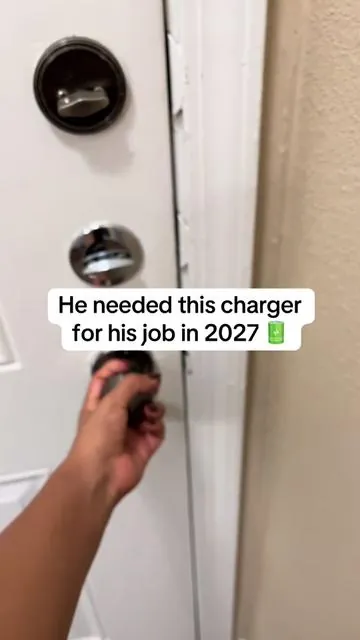 He needed this charger  for his job in 2027 🔋 #portablecharger #charging 