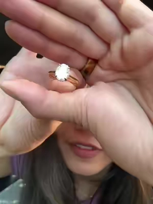 This oval cut Moissanite ring is surprisingly so affordable. This was the price as of today, 9/9/25.  #ovalcut #moissaniteengagementring #affordableengagementrings #weddingring #moissanite 