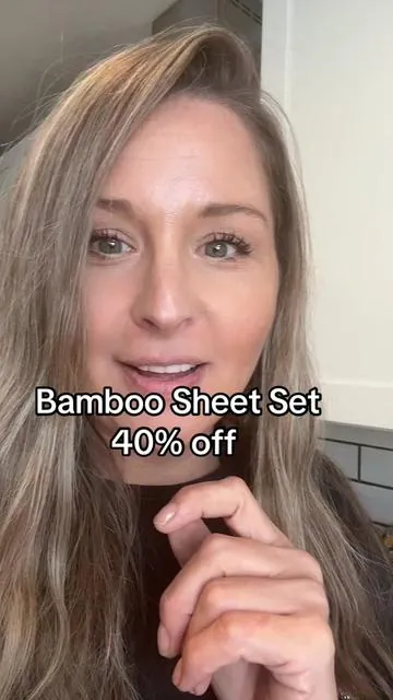 Luxury Bamboo Set set with deep pockets, ultra soft cooling, wrinkle resistant and ship fast. #bamboosheets #bedding #hotelsheets #roommakeover #bedmakeover 