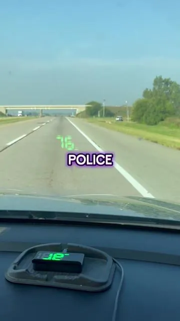 My heads up display allows me to more easily monitor my car speed #HUD #headsupdisplay #speedometer #police #cop 