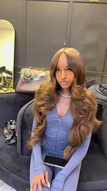 perfect hair color for fall🍂🤎 @Mamushow Hair Fashion #wiginstall #hairtok #chocolatebrownhair 
