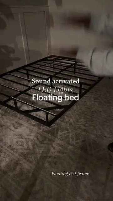 The perfect bedroom upgrade  #floatingbed #floatingbedframe #bedframe #bedroomupgrade #tiktokshopcreatorpicks 