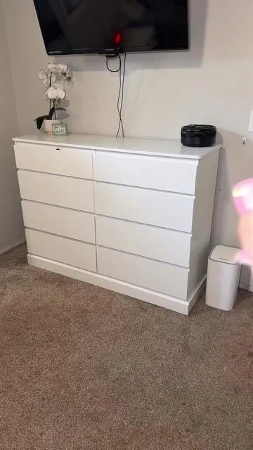 Finally a big dresser that fits soooo much clothes in it and is durable enough to hold up and last! @Sikaic Official #sikaic #dresser #bedroommakeover #largedresser #tiktokshopcreatorpicks 