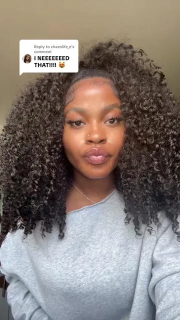 Replying to @chaeslife_e I linked the wig here ❤️ lmk if y’all have any questions about how it’s holding up!! #halfwig #curlywig #oqhair #type4hair #fyp