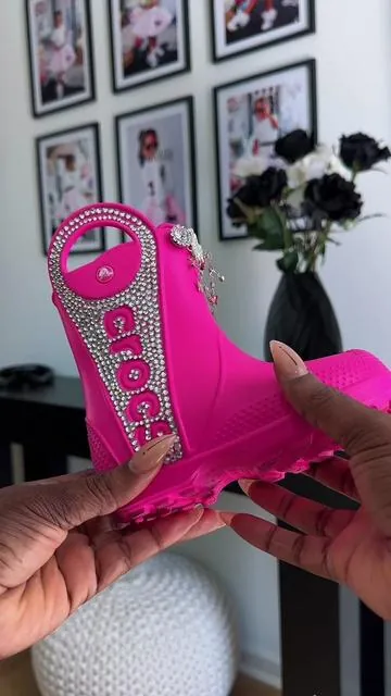 My grandbaby loves her Crocs Handle It Rain Boots lightweight, durable, and too cute to handle. I even blinged one out just for fun, but here’s how they look straight out the box. Linked right in the cart. #tiktokshopcreatorpicks  #KidsFashion #CrocsRainBoots