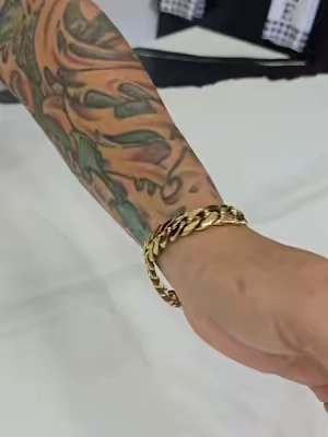 Manilla imitacion a oro de alta calidad #manilla #oro #joya #prendas #14k 