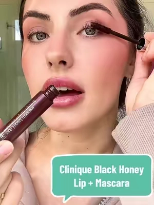 🍯🖤🐝the most perfect call lip & mascara duo  @Clinique #clinique #cliniqueblackhoney #fallmakeup #blackhoney 