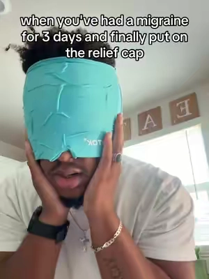 This thing works a bit too good #migrainecap #headacherelief #migrainerelief #coldcap #migrainehack #headaches 