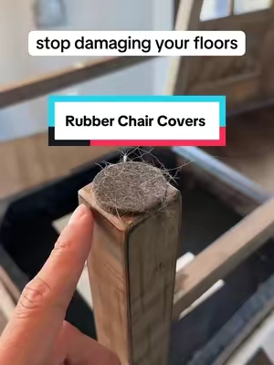 Easy fix to prevent scratching your floors. #chairlegprotectors #homehacks #gadgets #CleanTok 