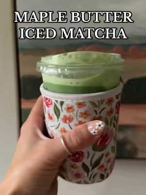 Creamy Maple Butter Matcha 🍵 🍁 🌧️ #icedmatcha #matchalatte #ceremonialmatcha #tiktokshopcreatorpicks #tiktokshopfalldealsforyou 