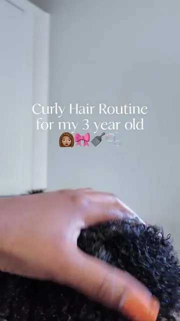 Another curly hair routine before I put it in a protective style #tiktokshopcreatorpicks #naturalhair #toddlercurlyhairroutine 