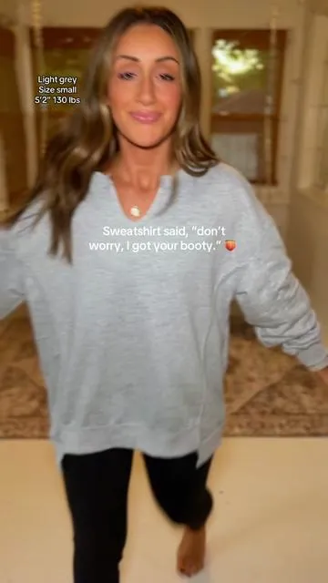 The perfect length! #sweatshirt #tiktokshopfalldealsforyou #womensfashion #fallfahsion #ootd 