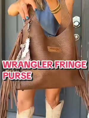 The fringe on this purse says main character energy every time you walk in! It’s great size, great quality, obsessed with all things @Wrangler! #wranglerpurse #westernstyle #tiktokshopcreatorpicks #tiktokshopblackfriday #womensaccessories @VaquerasOutfitters 