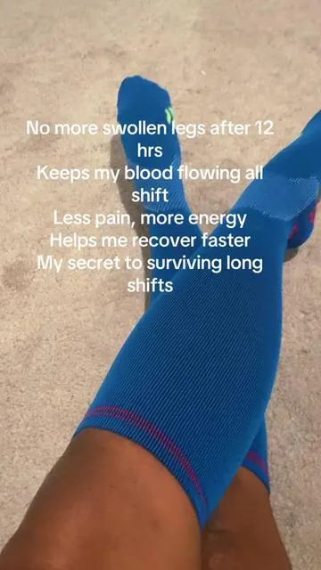 My legs used to ache after every shift … now these compression socks keep me going strong #compressionSocks #12hrShift #nurselife #selfcare #legsaver 
