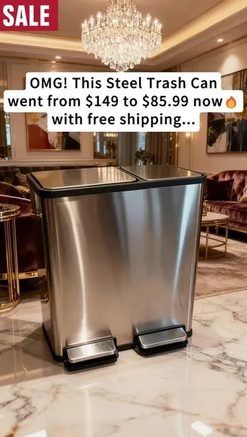 Great find. Stainless steel trashcan!#stainlesssteeltrashcan #stainless #stainlesssteel #trashcan #basura #trash #tiktok #kitchen #kitchentrashcan #kitchenorganization #fyp