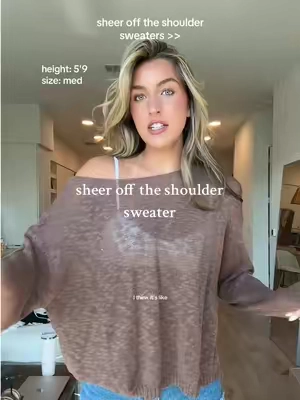 loveee sheer off the shoulder sweaters for fall