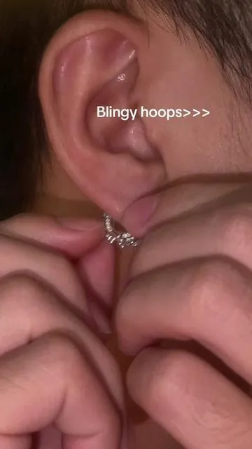 Charming man needs these!!!#menearrings #hoopearrings #silverearring #viral #fypシ 