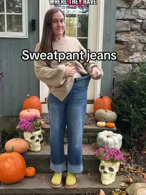 Only jeans I’ll wear #sweatpantjeans #jeansoutfit #comfyoutfit #comfortableoutfit #fallfashion 