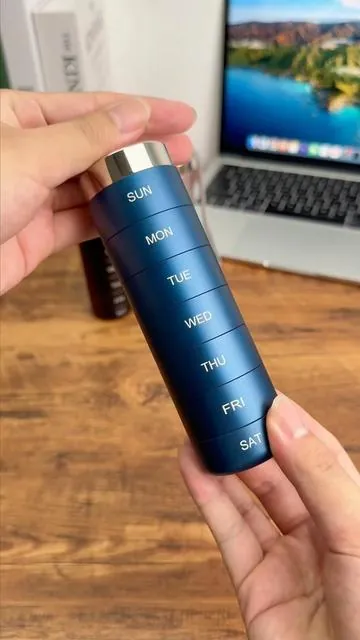 Stackable Metal Design for Flexible Use #travel  #medicinecontainer  #pillorganizer  #supplements  #health  #fyp  #tiktokshopfalldealsforyou 