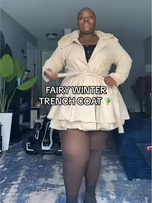 Why does this jacket make me feel like a fairy 🫶🏾🧚 @Zeagoo #trenchcoat #winterfashion #wintercoat #zeagoo #zeagoofashion #plussizecoat #tiktokshopblackfriday #tiktokshopcybermonday #tiktokshopholidayhaul 
