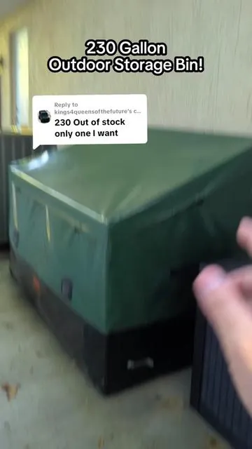 Replying to @kings4queensofthefuture 230G outdoor storage bin! This thing is massive 😅 #outdoorstoragebox #outdoorstoragebin  #tiktokshopcreatorpicks #tiktokshopblackfriday #tiktokshopcybermonday 