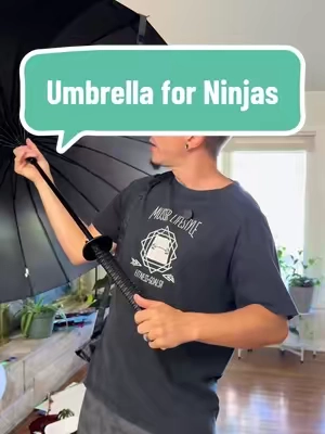 The coolest umbrella ever — sleek, windproof, and built like a katana. #tiktokshopcreatorpicks #tiktokshopfalldealsforyou #samuraistyle #raingear #giftidea 