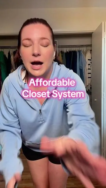 Add closet Reno to your easy to accomplish list and grab this before the sale ends or they go out of stock - only a few left!!!  #closetcleanout #closetorganization #closetsystem #closetorganizer 