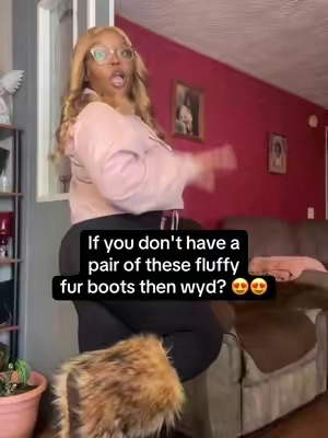 I literally have different colors 😭😭  #furboots #boots #fluffy #tiktokshop #creatorsearchinsights 