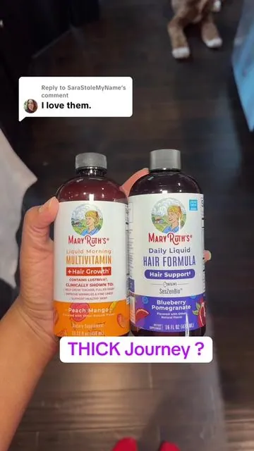 Replying to @SaraStoleMyName HAIR GROWTH & THICKNESS SUPPORT 💧 This MaryRuth’s bundle combines two nourishing daily steps — the Liquid Morning Multivitamin Plus Hair Growth and the Daily Hair Formula — to support hair growth, hair thickness, and overall wellness from the inside out. It’s gentle, vegan, and easy to take — made for anyone ready to add consistent, supportive care to their hair routine. Small steps, steady support, beautiful results over time. 🧡 #SuperBrandDayBFCM #MaryRuths #TikTokShopBlackFriday #TikTokShopHolidayHaul #tiktokshopcreatorpicks 
