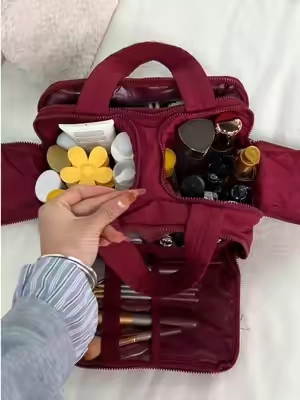 Unboxing my new toiletry bag💖#bagsmart #toiletrybag #makeupbag #travelbag #giftguide 