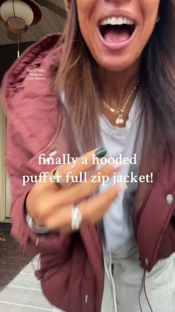 @SCUSTY NEW RELEASE! Finally a hooded full zip puffer jacket! Great look for less! #pufferjacket #lightweightjacket #quiltedjacket #tiktokshopcreatorpicks #womensjacket 