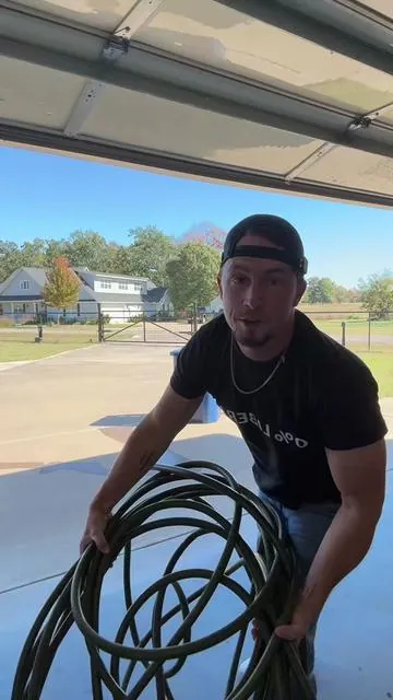 Toss out your stiff difficult water hose and upgrade to this. You’ll be so glad you did! #waterhose #lawncare #garden #yardwork #tiktokshopblackfriday 