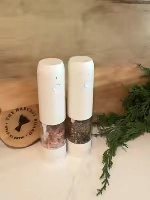 Such an upgrade! These gorgeous salt and pepper shakers are rechargeable, with a light on the dispenser and even come in this beautiful white✨😍🤍 #saltandpepper #kitchengadgets #kitchenessentials #christmasgiftideas #tiktokshopblackfriday 