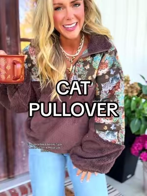 For my cat ppl 🤪🤪  #catpullover #cattok #pullover #sherpapullover #fallfits #sweaterweather #fallfit #momfashion #momlife #OOTD #fallfashion #outfitoftheday #sahm #comfyclothes #cozy #athleisure #athleisurestyle #millenials #tiktokshopcreatorpicks #tiktokshoplabordaysale #fallfreshness #TTScategoryAmbassador 