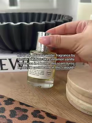 vanilla, cinnamon, and hot cocoa goodness in a bottle @Dossier Perfume #dossier #tiktokshopcreatorpicks #dossierperfumes 