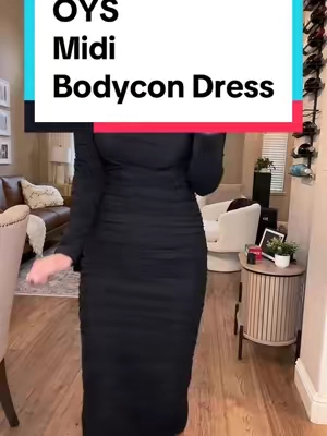 Holiday Dress from OYS OYS designed the perfect dress for all body types. Big or small this a super flattering dress! It accentuates all the curves and hides all the things you might want to hide AND it’s comfortable and affordable.  This dress checks all the boxes for me.  #holidaydress #dresses #cocktaildress #womensfashion #dress @OYS_US 