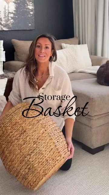 Storage basket that actually holds its shape — no more floppy messes. The lidded design hides everything from blankets to toys while doubling as holiday décor. Durable, oversized, and gorgeous enough to leave out year-round. @Best Choice Products, Inc.  #storagebasket #basket #basketorganizer #storagehack #blackfriday 