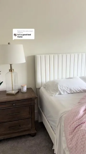 Replying to @Teen glow vlogs yes! I love this bed frame so much! #bedframe #roommakeover 