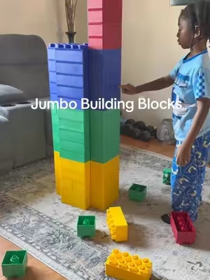 They play for hourssss !! #jumbobuildingblocks #jumboblocks #buildingblocks #kidstoys #buildingblocksforkids 