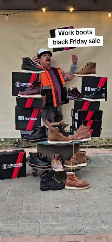Work boots o botas de trabajo en super oferta por black Friday  #workboots #tiktokshopblackfriday #botas #calzado #zapatosdetrabajo 