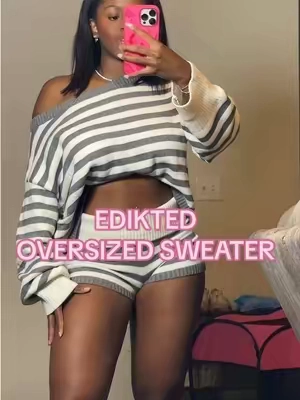 Obsessedddd 🥰 #edikted #ediktedoversizedsweater #tiktokshopcybermonday #tiktokshopblackfriday 