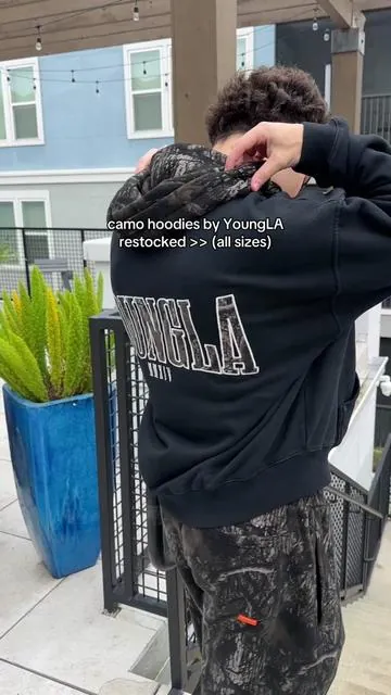 Make sure you get ur size before they sell out again 😭 #hoodie #camo #camohoodie #youngla #tiktokshopblackfriday 