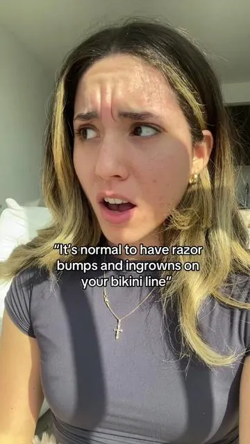 Stop shaving down there, this duo has my bikini line on CLEARRRR #shaving #razorbumps #ingrowns 