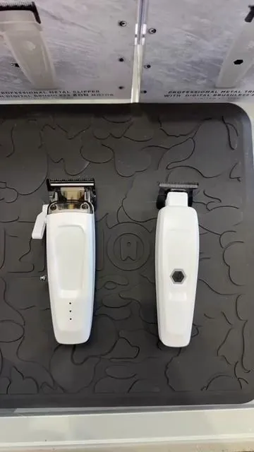 THE WHITE OUT Saber 2 Clipper with the Echo Blade and Trimmer are smooth and quiet 🤫 Get them now before they’re gone 💨  #saber2 #sabertrimmer #hairtrimmer #echoblade #barbertools