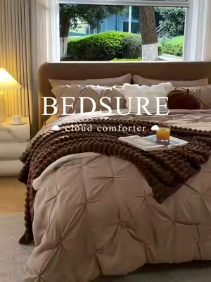 magine the sunlight hitting this comforter — it’s beautiful and feels like pure happiness. This 7-piece bedding set comes in lots of colors, so check your coupons and don’t miss the one you love!#comforter#beddingset #Christmas#christmasgiftideas #soft#bedroomvibes#comforter#TikTokShopBlackFriday #TikTokShopCyberMonday