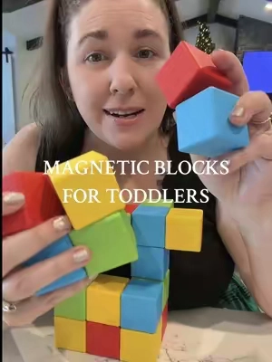 These magnetic blocks are WAY bigger than the other ones. So no choking! #magneticblocks #tiktokshopblackfriday #tiktokshopcybermonday #tiktokshopcreatorpicks #tiktokshopholidayhaul 