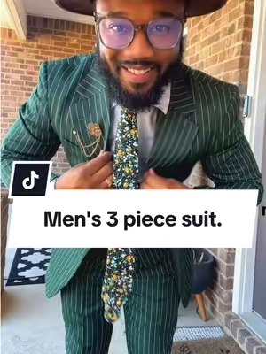 This 3-piece suit delivers a clean, tailored look with a matching jacket, vest, and trousers. Perfect for weddings, business, or any moment you need to look sharp, it gives you that modern gentleman style with a polished, confident finish. #mensuit #suit #mensfashion 